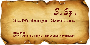 Staffenberger Szvetlana névjegykártya