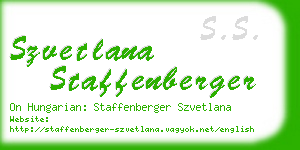 szvetlana staffenberger business card